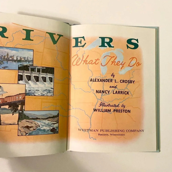 Vintage 1961 Whitman Learn About Books Rivers What  They Do and Our Earth - Picture 5 of 16